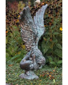Hockende Engelfrau "RACHEL", Bronze Optik